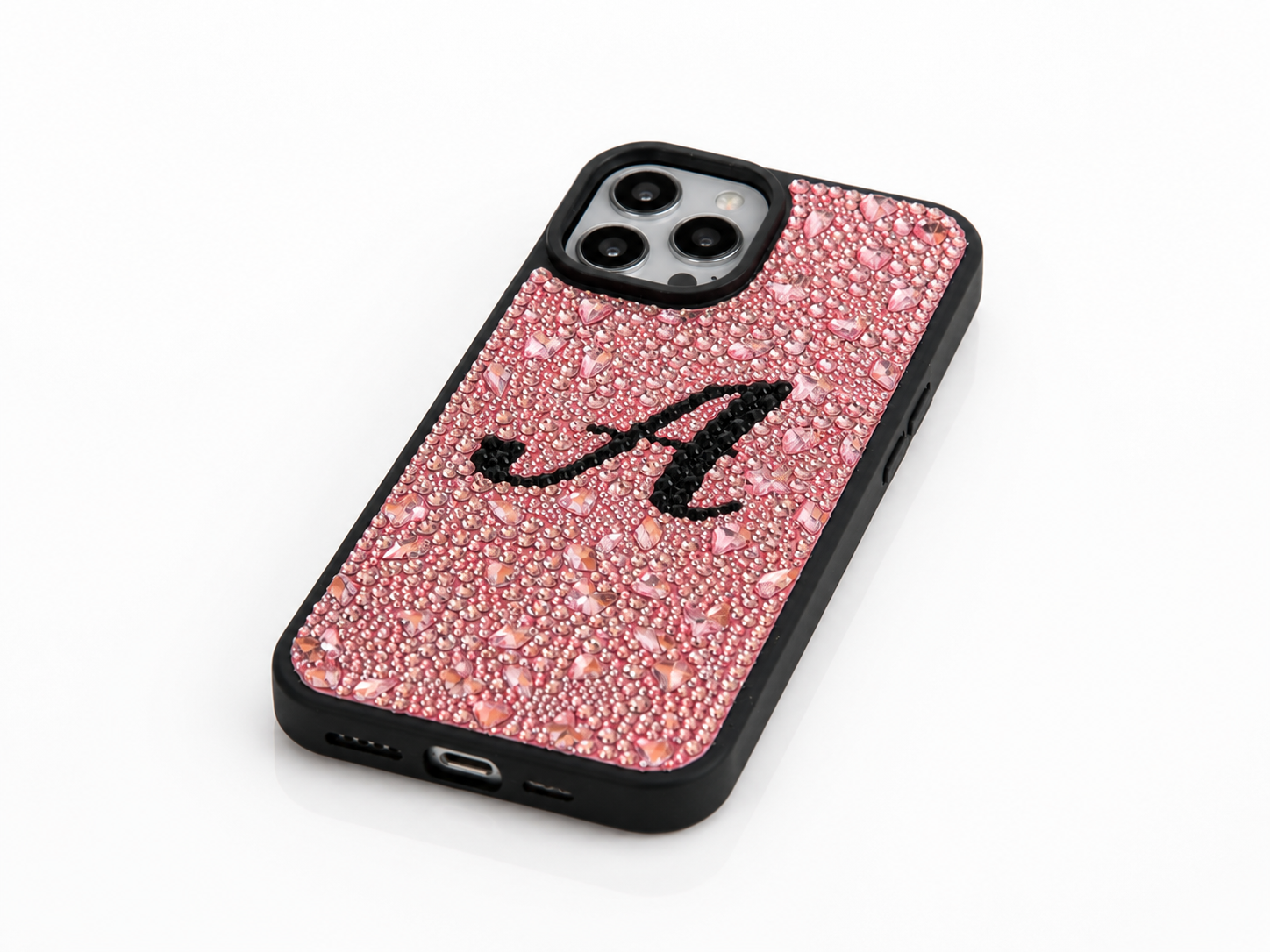 Pink Crystal Case (with Initials)